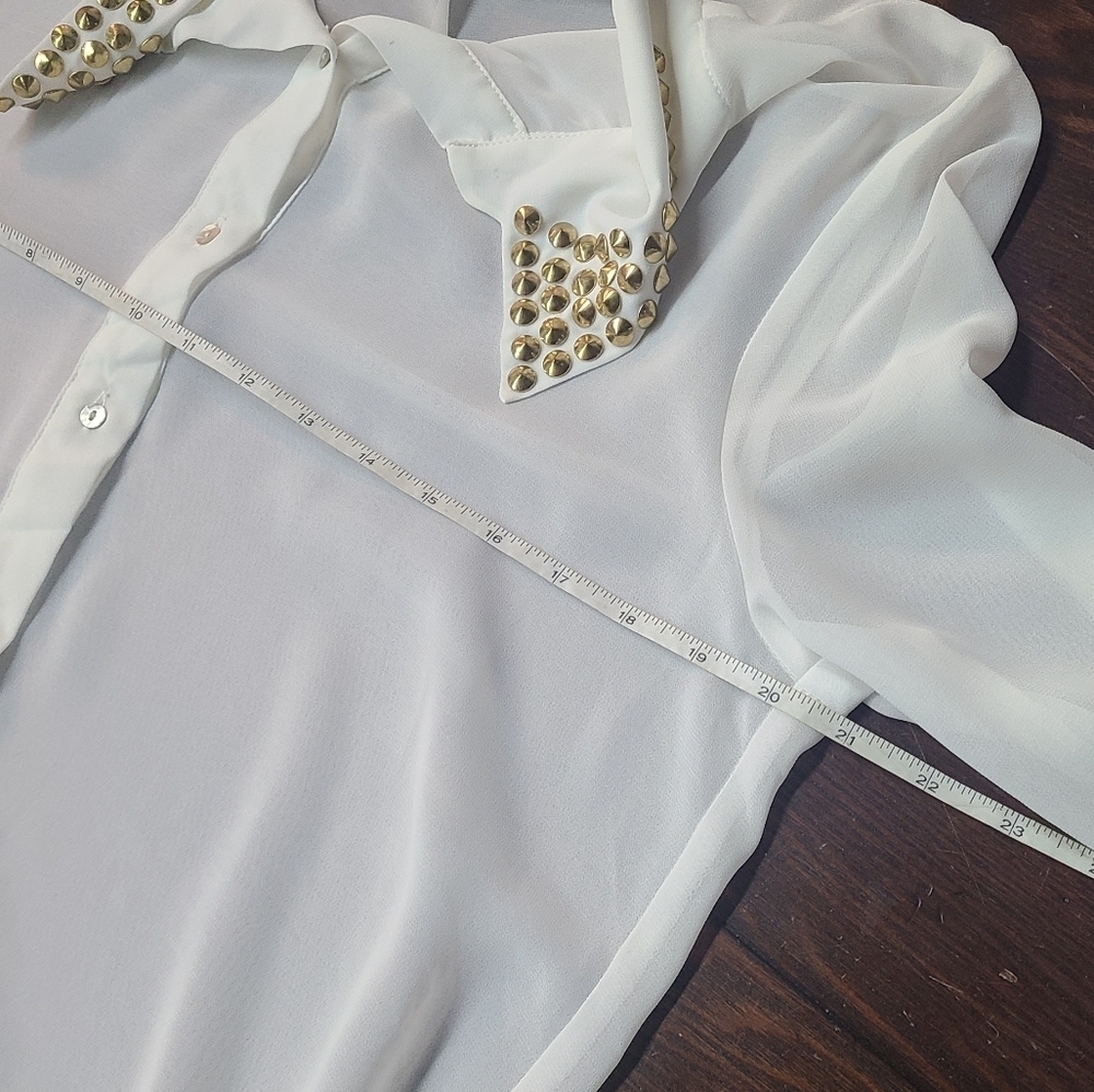 NWT Havana Stud Button Down Shirt - Picture 3 of 10
